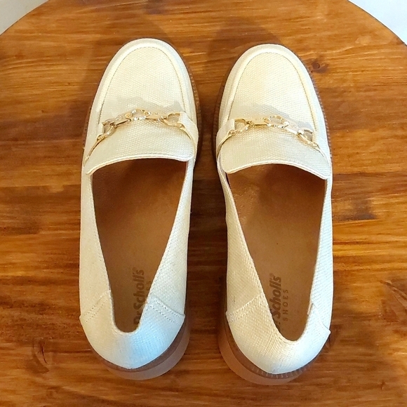 Dr.Scholls Rate Up Bit Off White Horse Bit Heel Loafers Dress Shoes Comfort Sz.8 - Picture 5 of 11